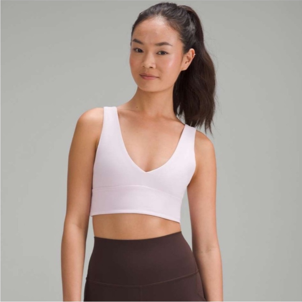 Lululemon Pink Sports Bra V-Neck Light Support* Meadowsweet pink C/D